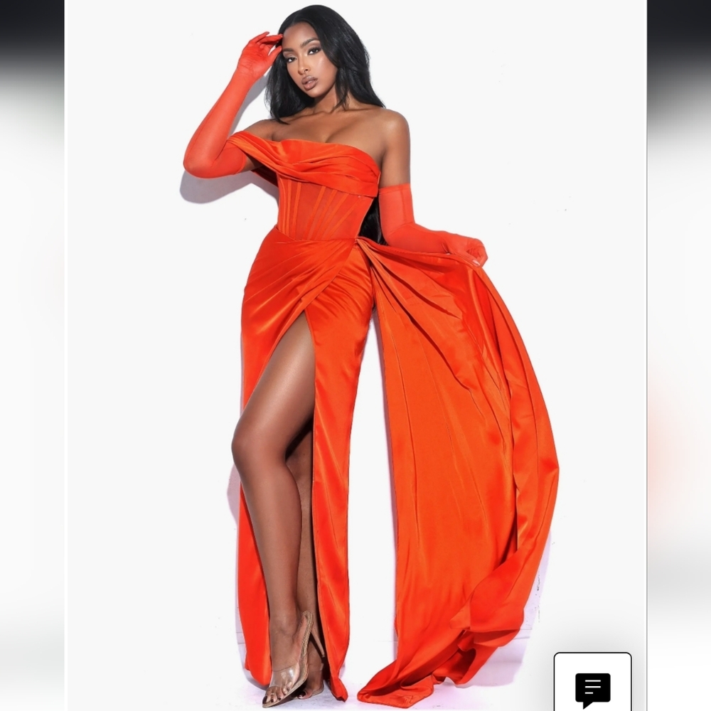 Miss Circle Rebecca High Slit Evening Gown